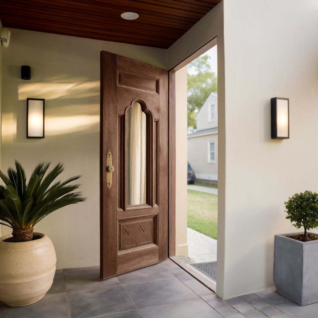 Elegant Vintage Carved Wood Door For Entryway And Living Room