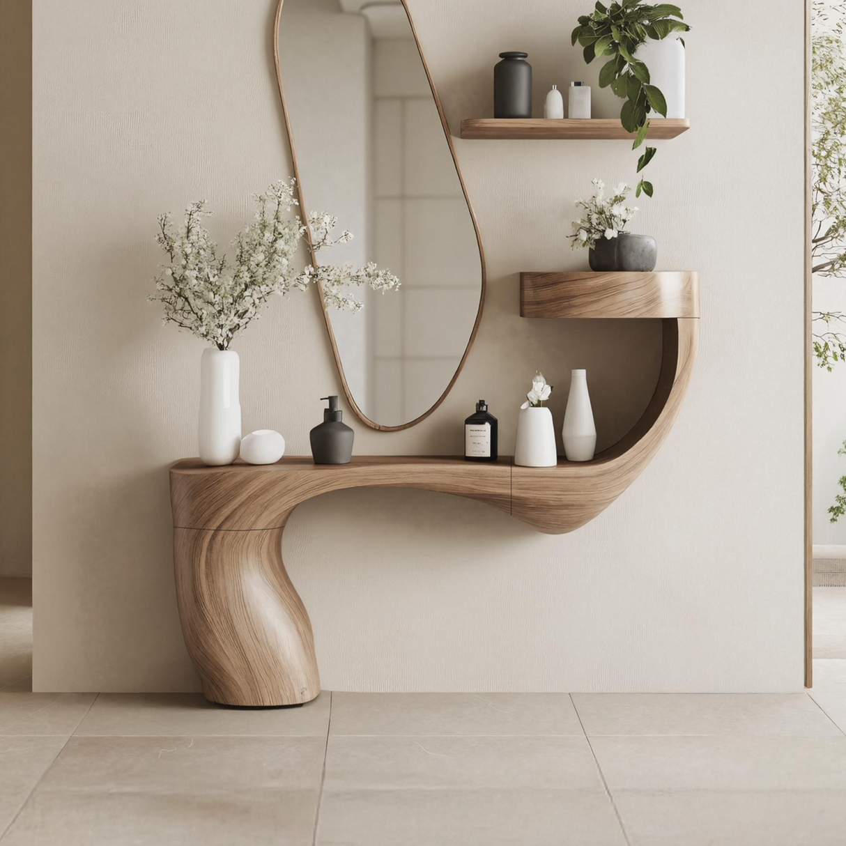 Farmhouse Live Edge Vanity for Modern Bathroom Decor