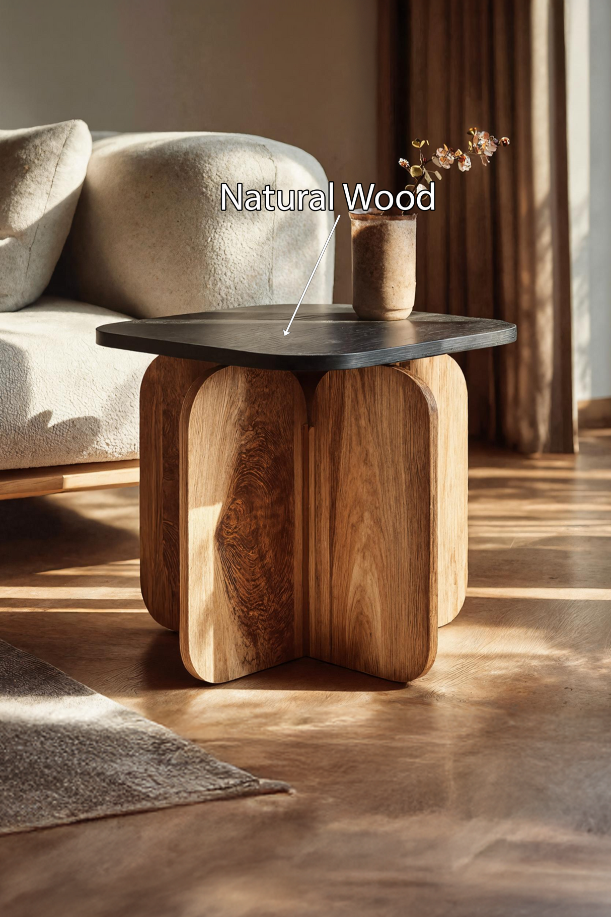Modern Solid Wood End Table For Elegant Furniture Setup