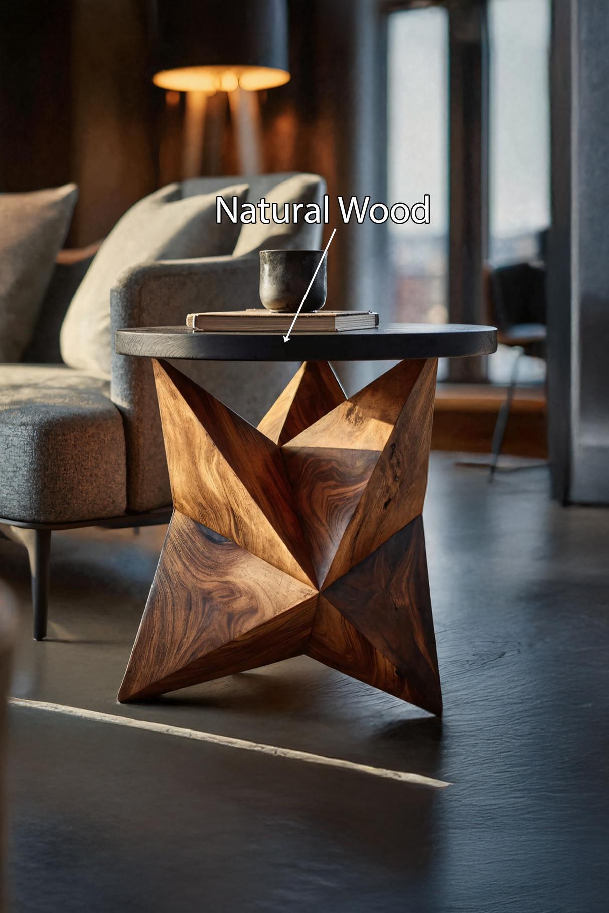 Handcrafted Wooden Side Table For Elegant Furniture Decor