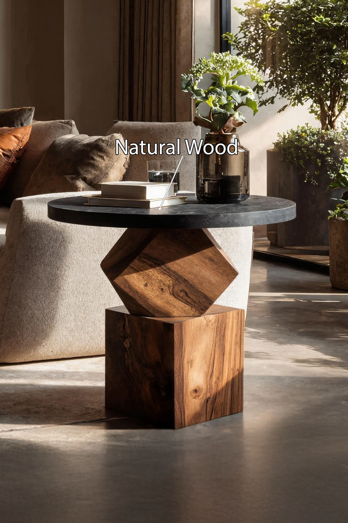 Modern Wooden Side Table For Bedroom Nightstand Decor
