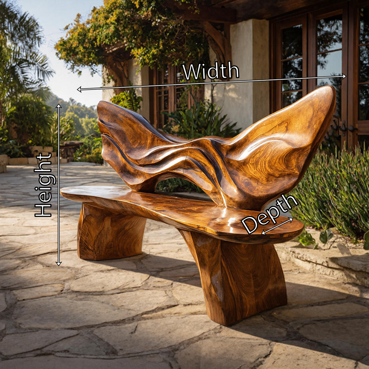 Live Edge Solid Wood Entryway Bench For Home Seating