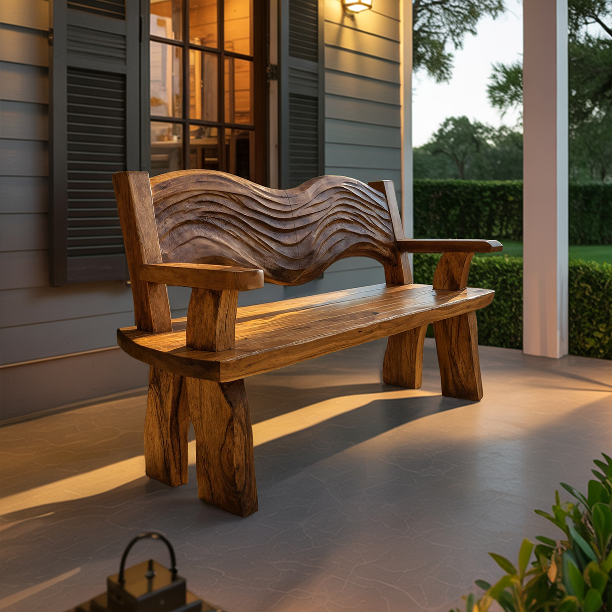 Solid Wood Entryway Bench For Minimalist Home Design