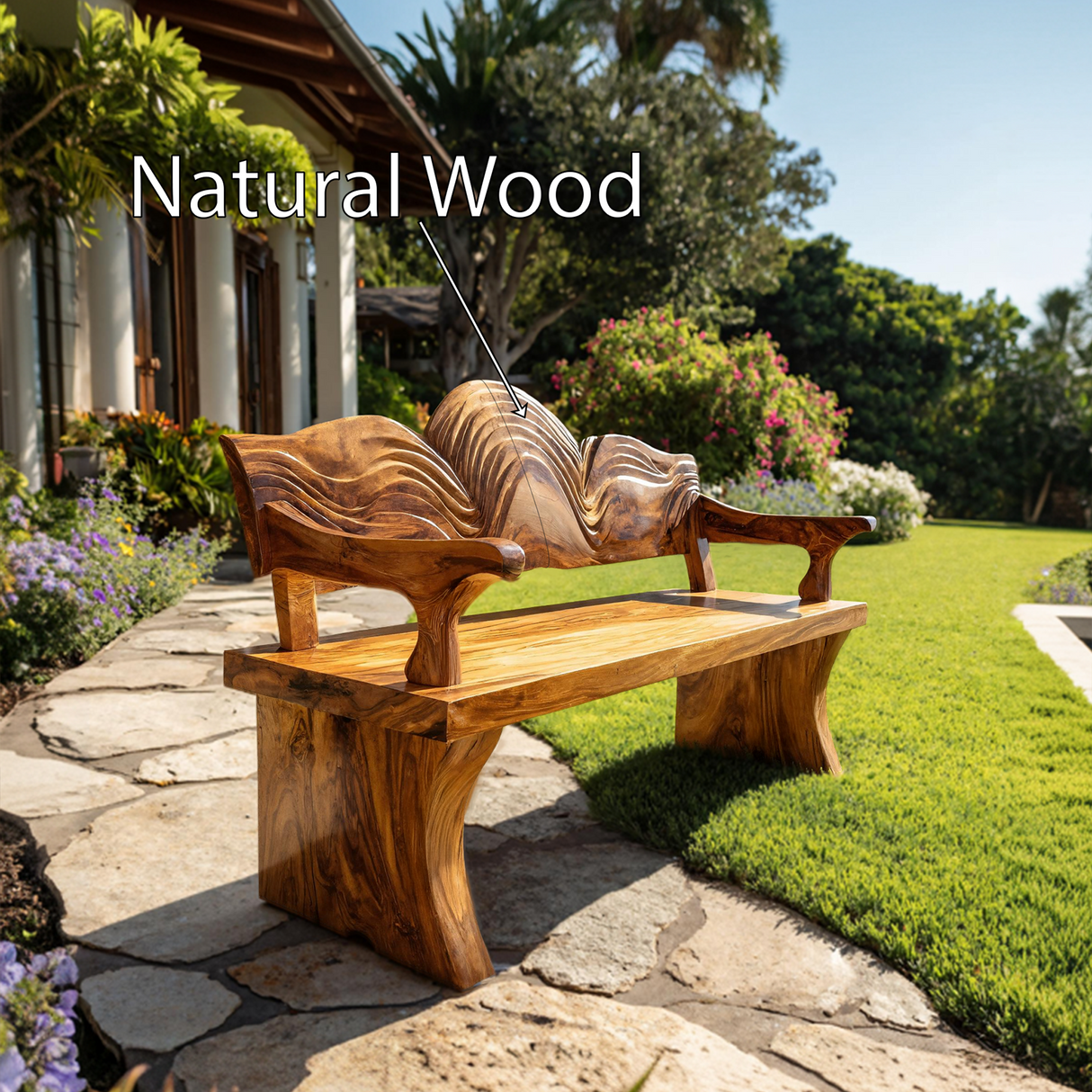 Live Edge Wooden Entryway Bench For Interior Home Decor