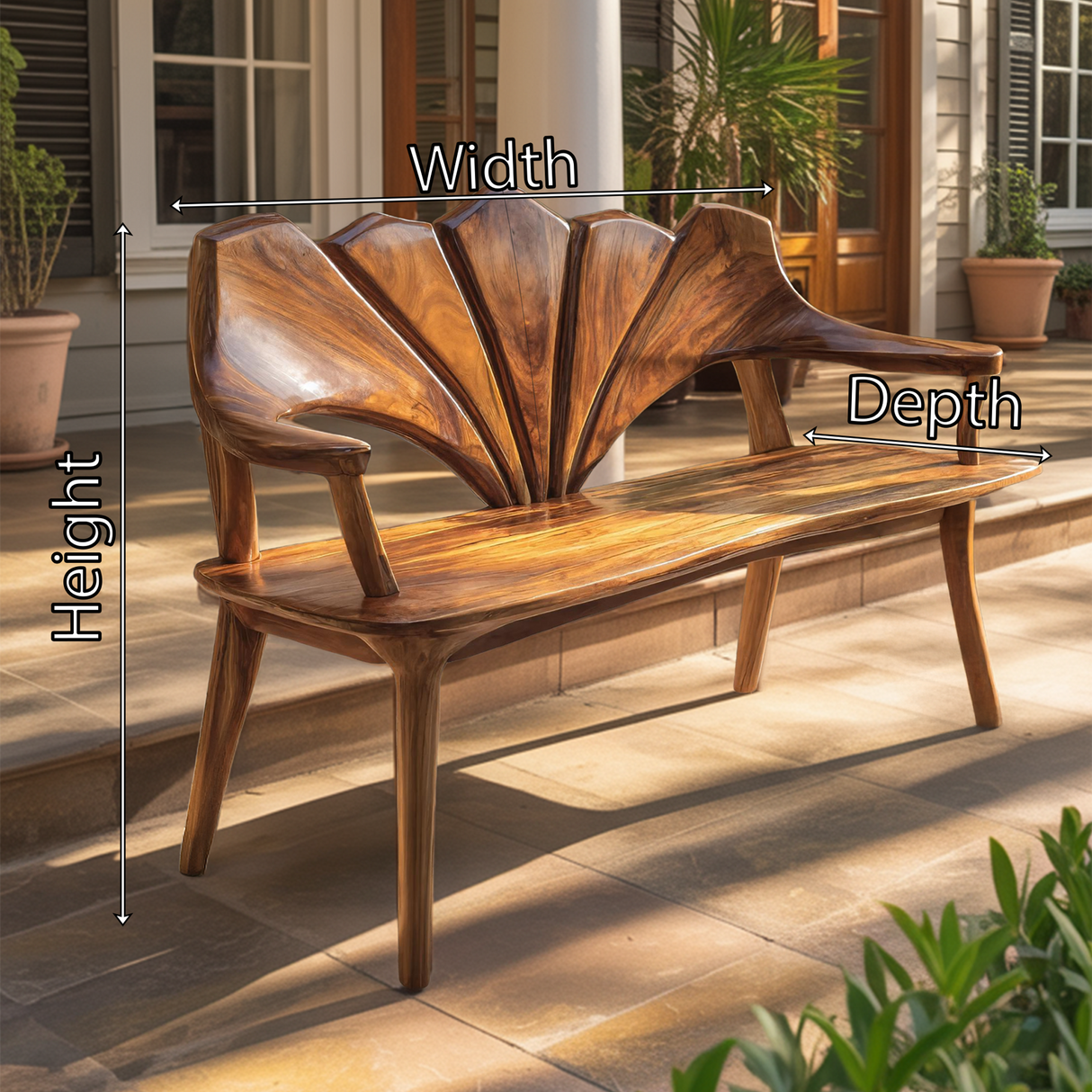 Solid Wood Live Edge Bench For Entryway And Living Area