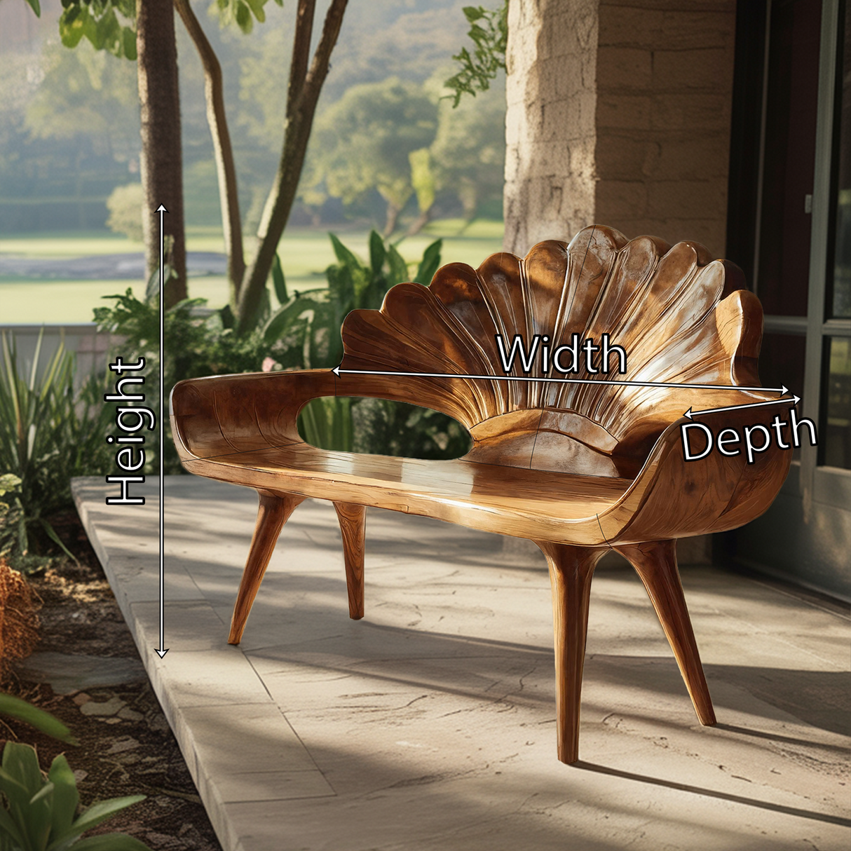 Natural Live Edge Wood Bench For Entryway Seating Area