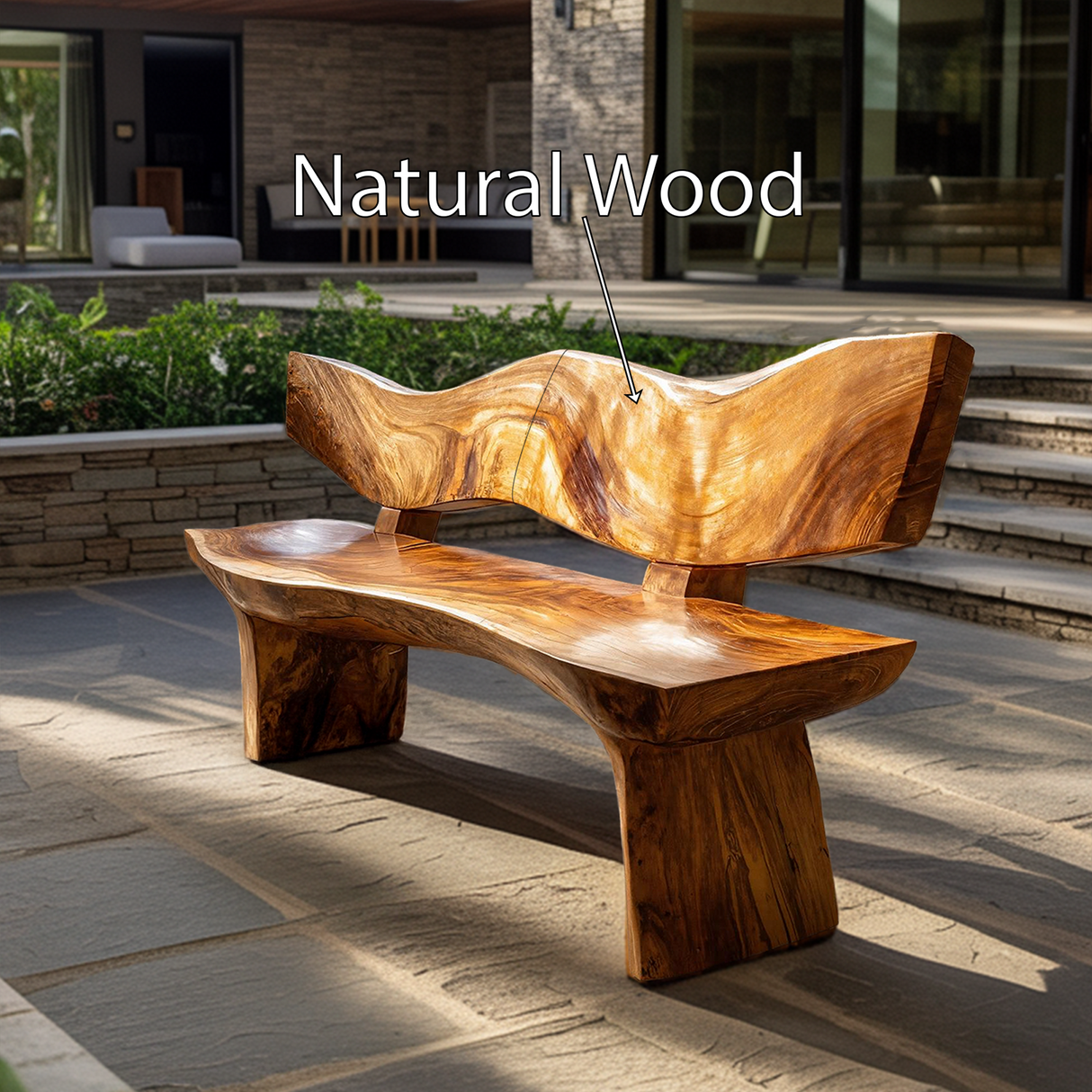 Live Edge Wood Entryway Bench For Natural Home Interiors