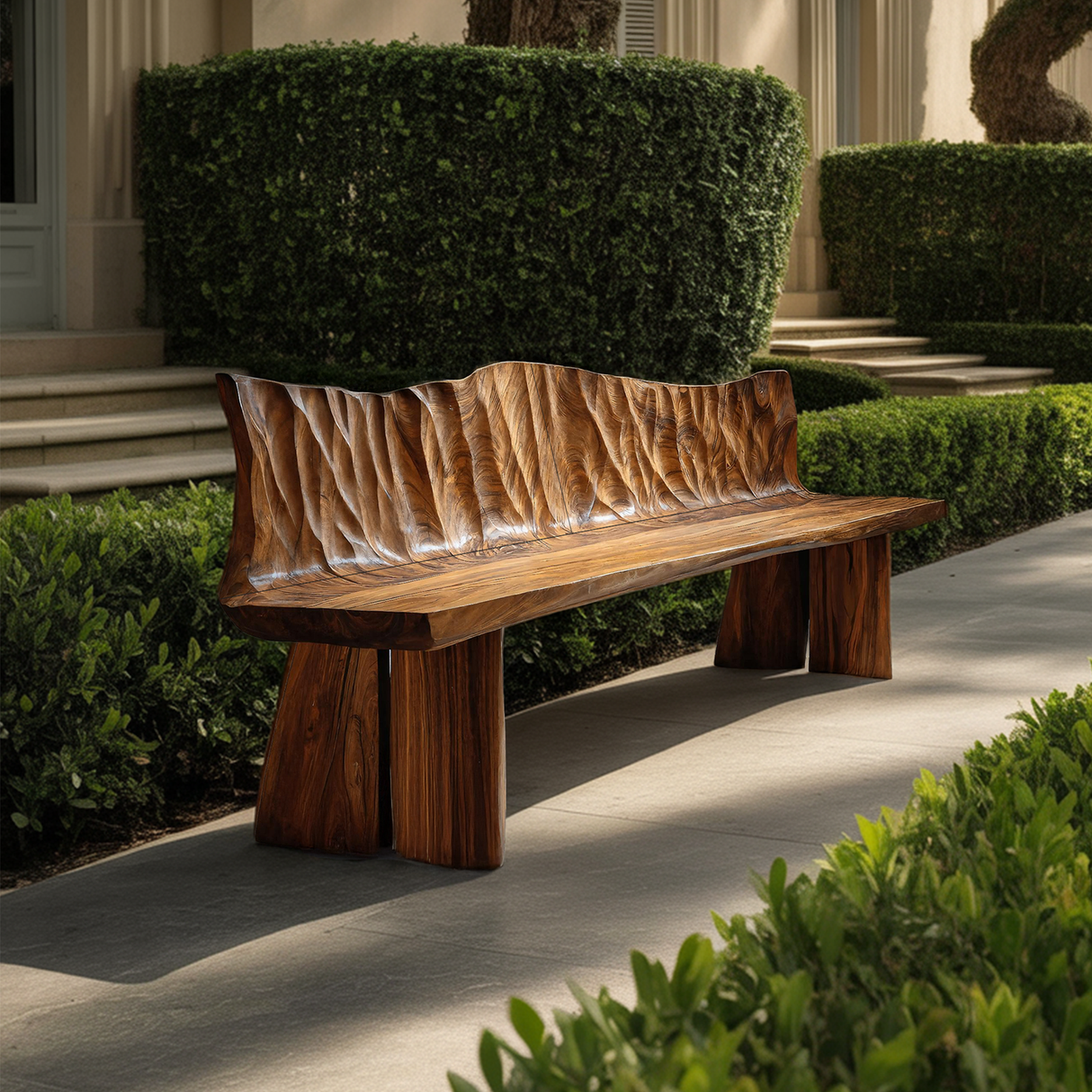 Natural Solid Wood Bench For Entryway And Living Space