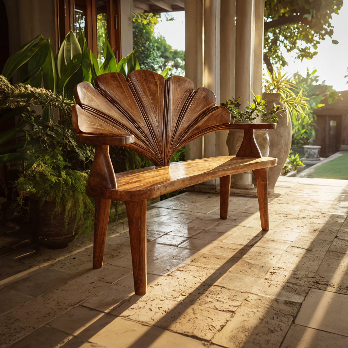 Rustic Live Edge Entryway Bench For Home Seating Area
