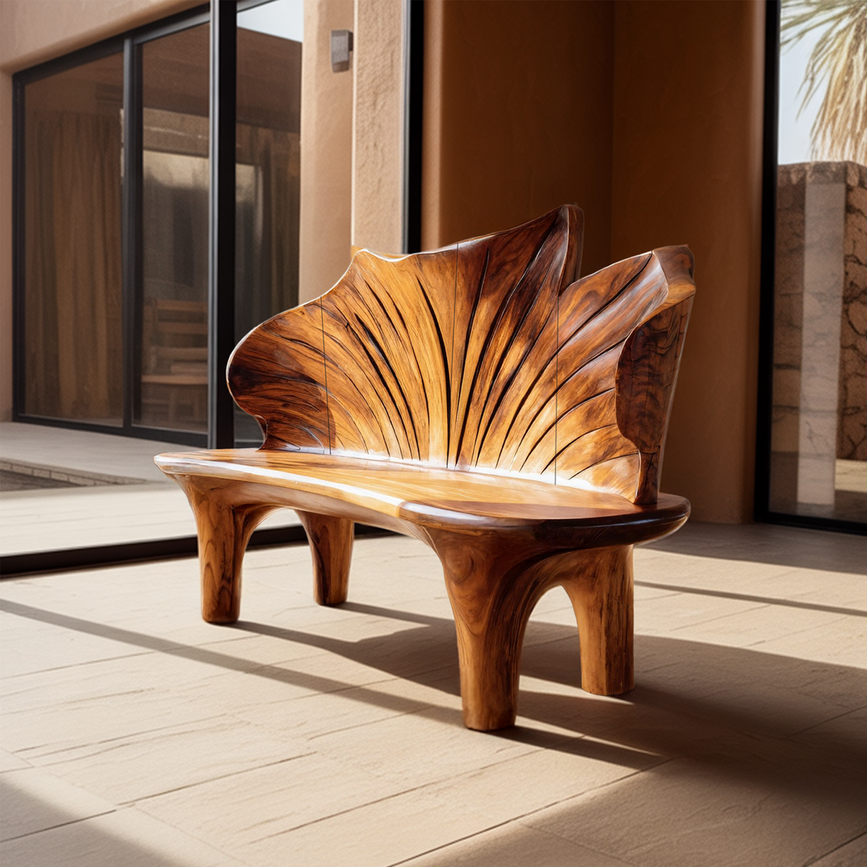 Minimalist Live Edge Entryway Bench For Modern Hallway