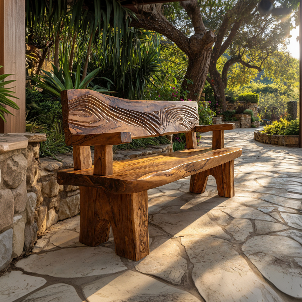 Handmade Rustic Wood Bench For Entryway Furniture