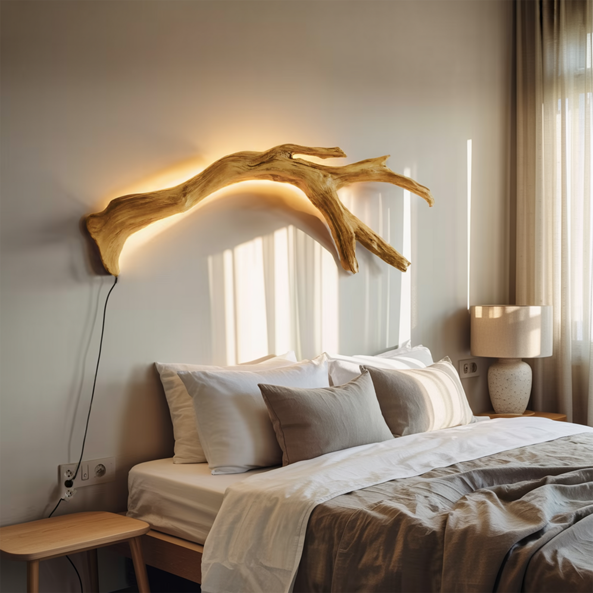 Modern Organic Branch LED Wall Lamp For Bedroom