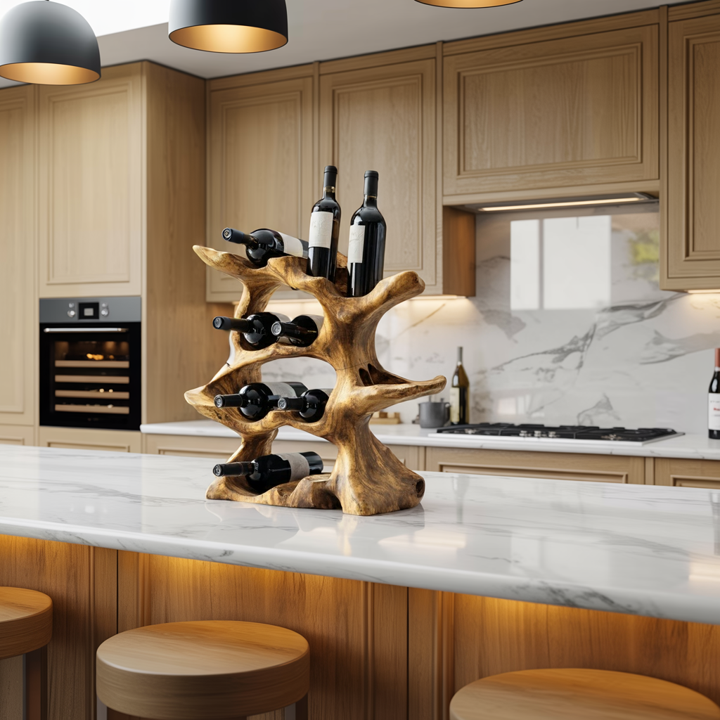 Farmhouse Wine Holder For Kitchen Rustic Wall Design