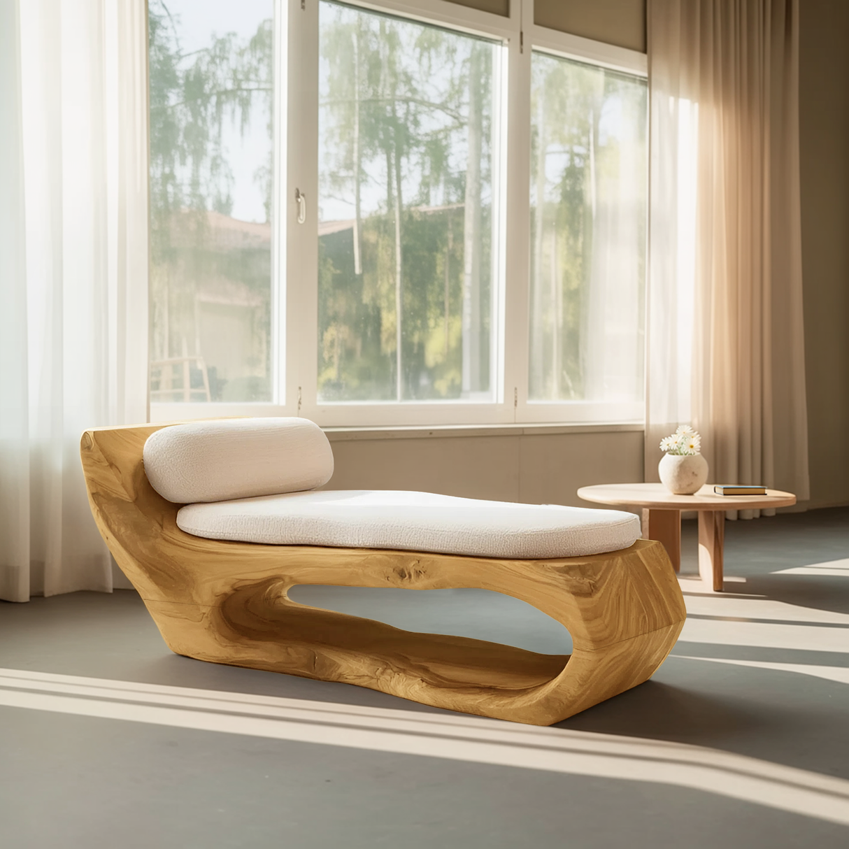 Modern Wooden Lounge Chair For Living Room