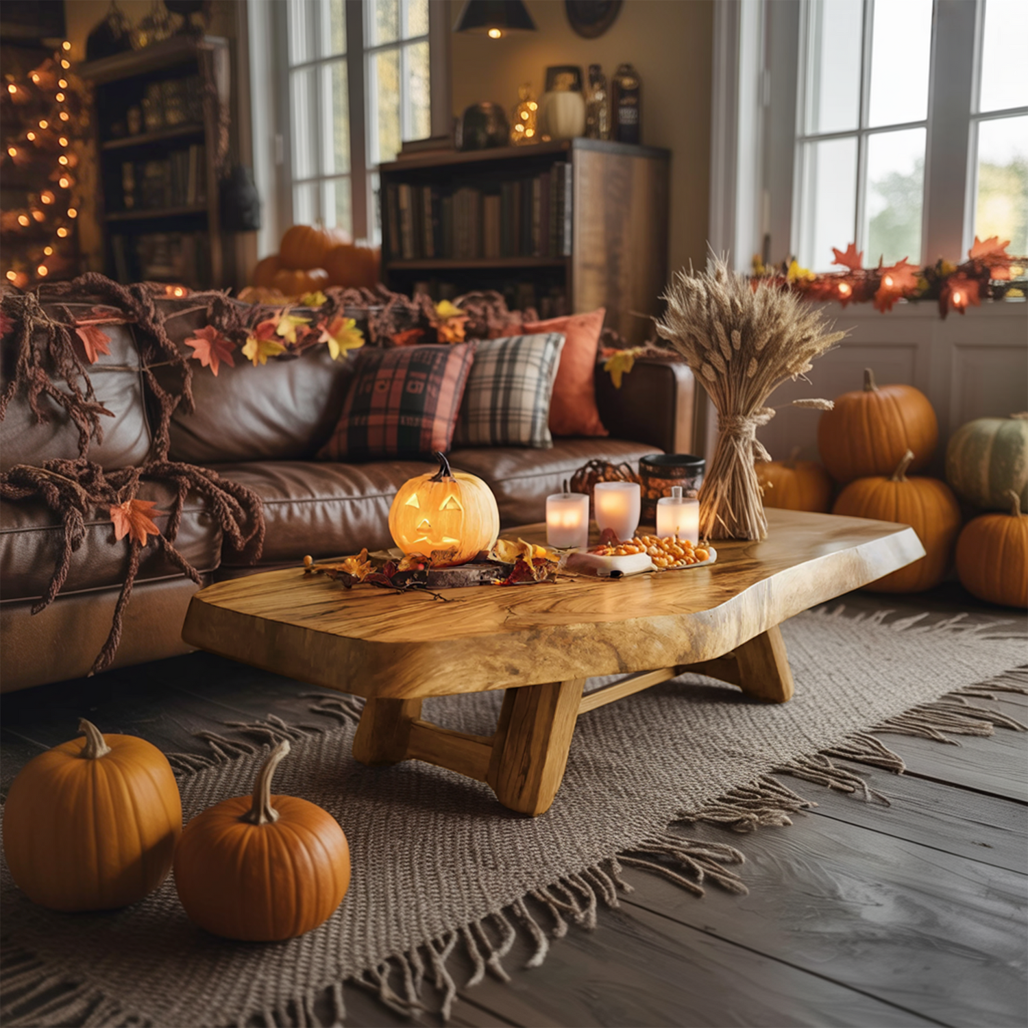 Mid Century Wooden Live Edge Coffee Table For Living Room Haunted Decor