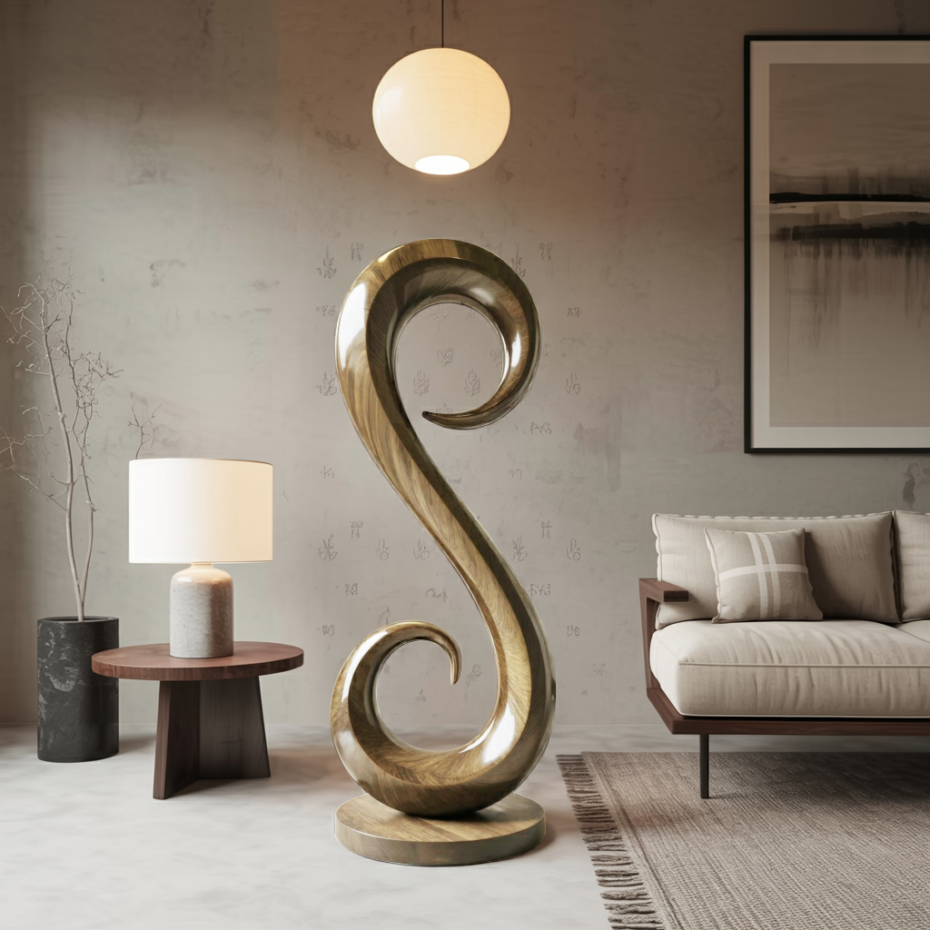 Handcrafted Organic Contemporary Landscape Sculpture For Home Decor