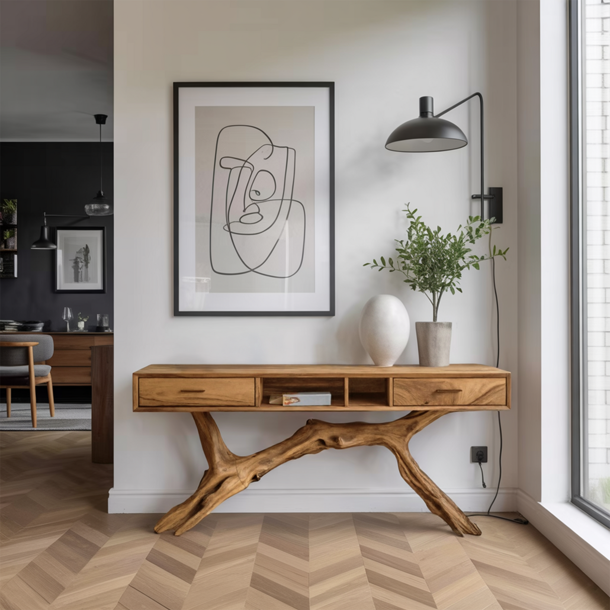 Rustic Live Edge Entryway Table For Entryway Design Warm Welcome