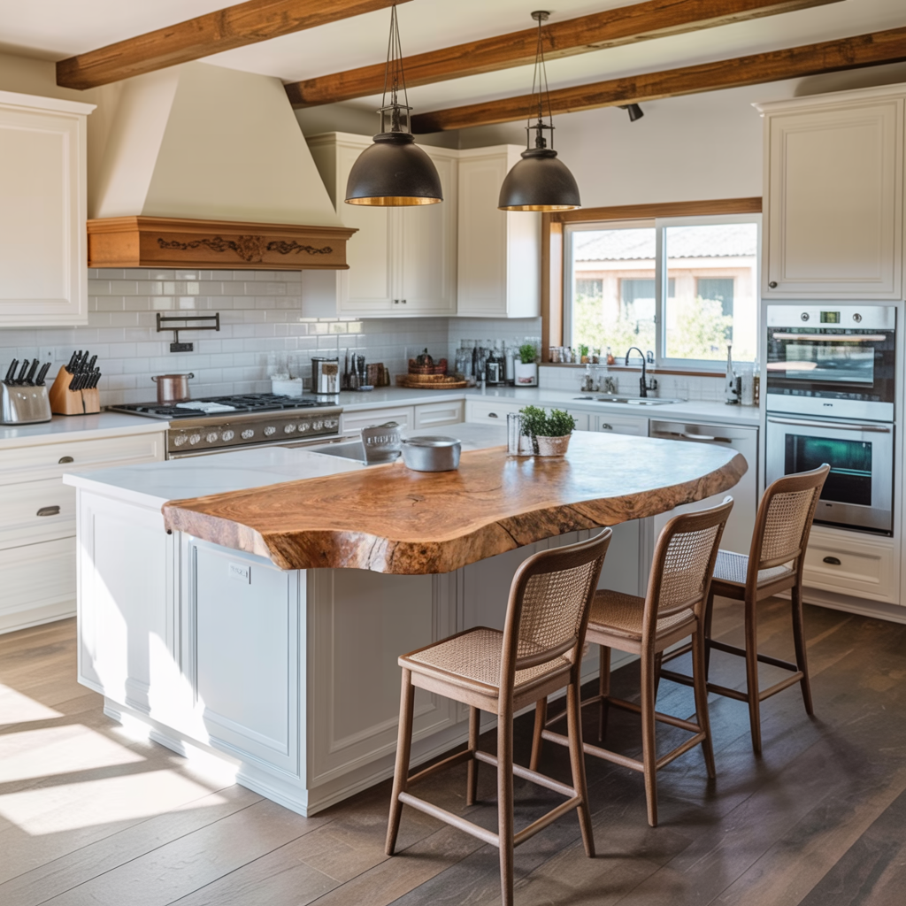 Handcrafted Live Edge Countertop Custom Kitchen Surfaces