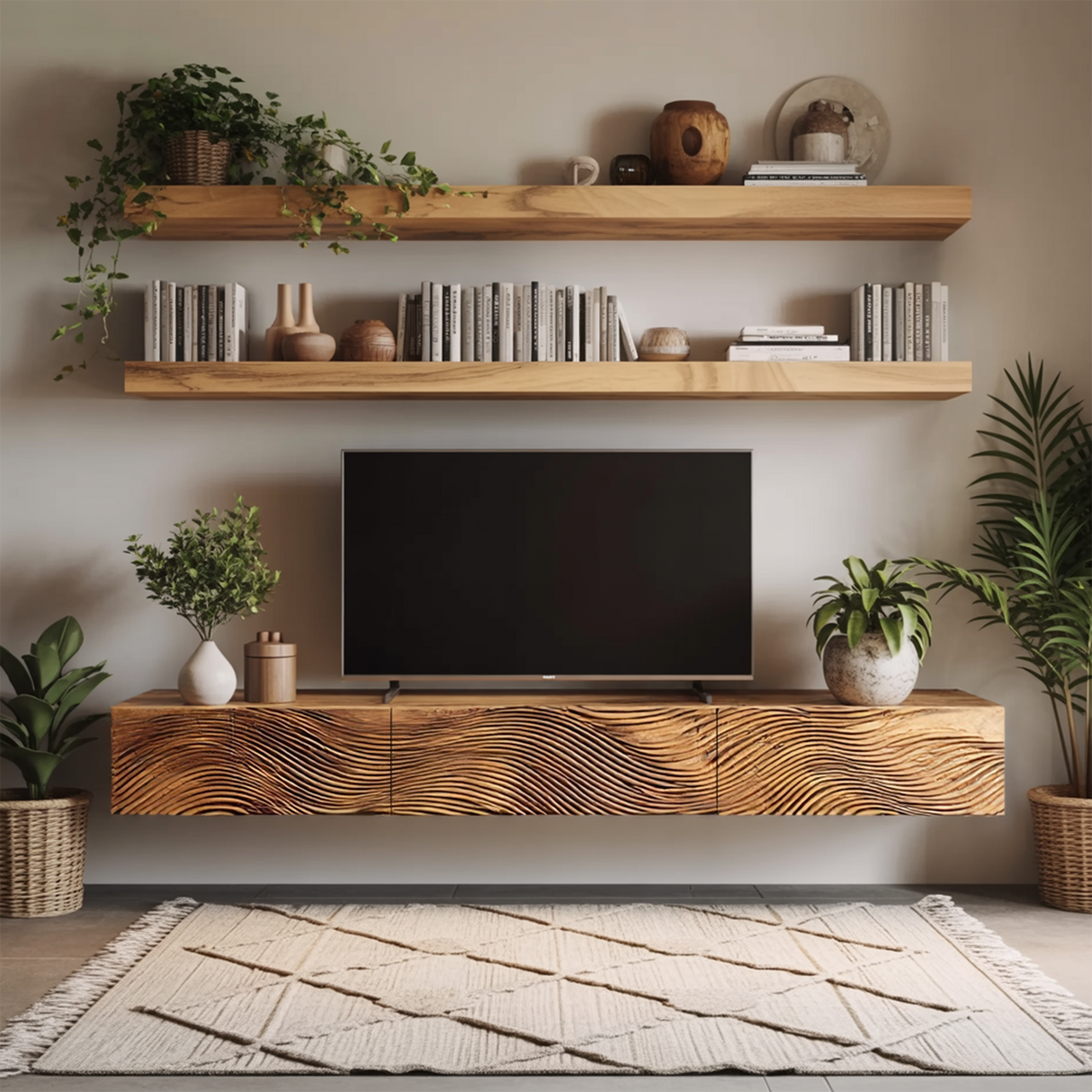Handcrafted TV Console For Living Room Decor