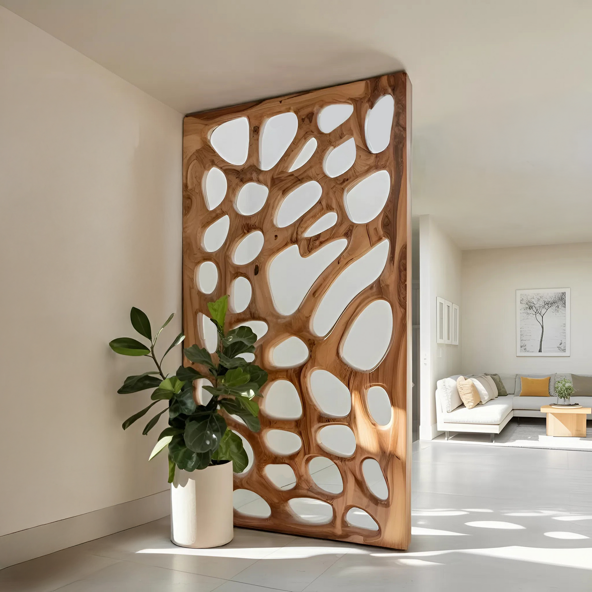 Modern Organic Partition For Living Room Or Interior