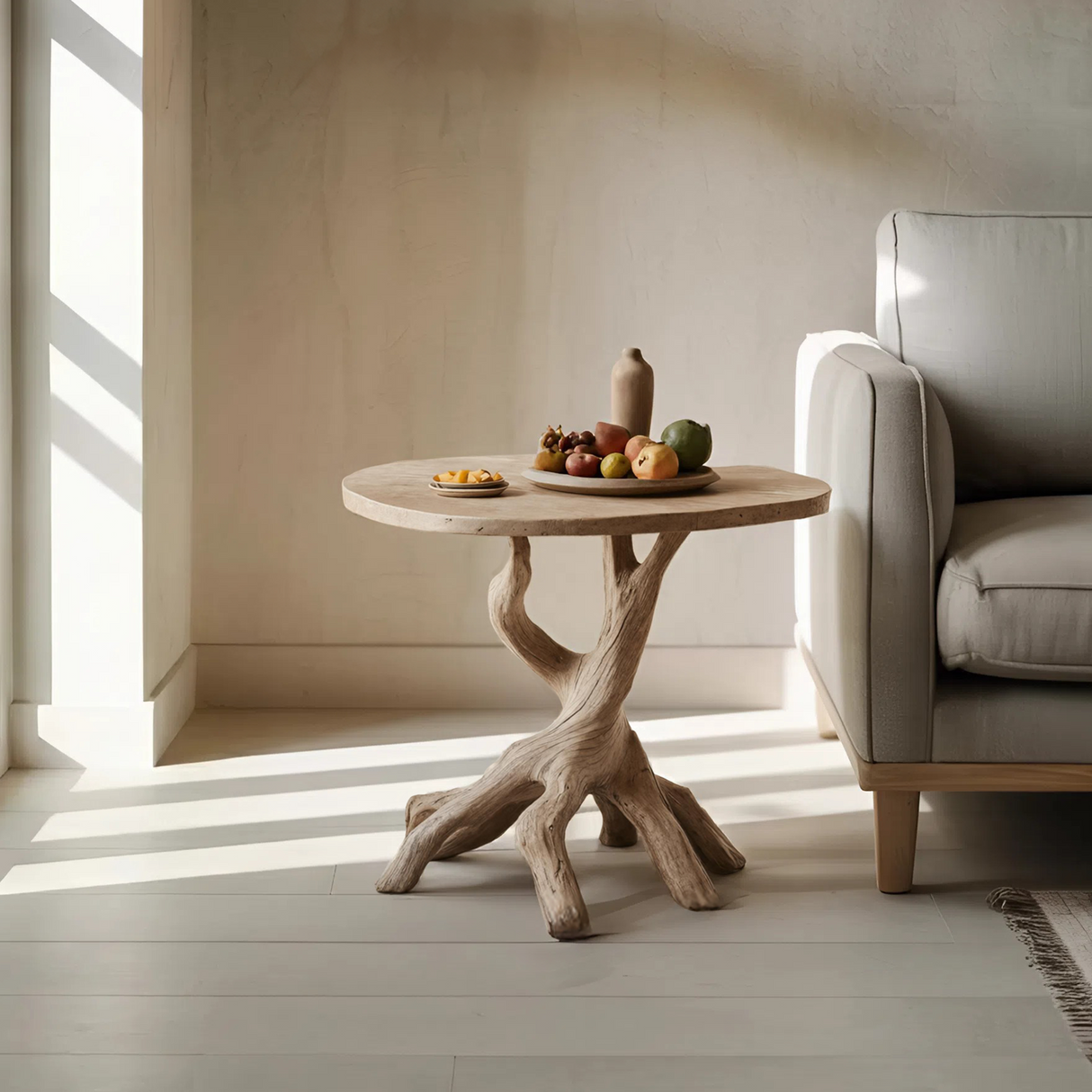 Handcrafted Wooden End Table For Furniture Decor Unique Design