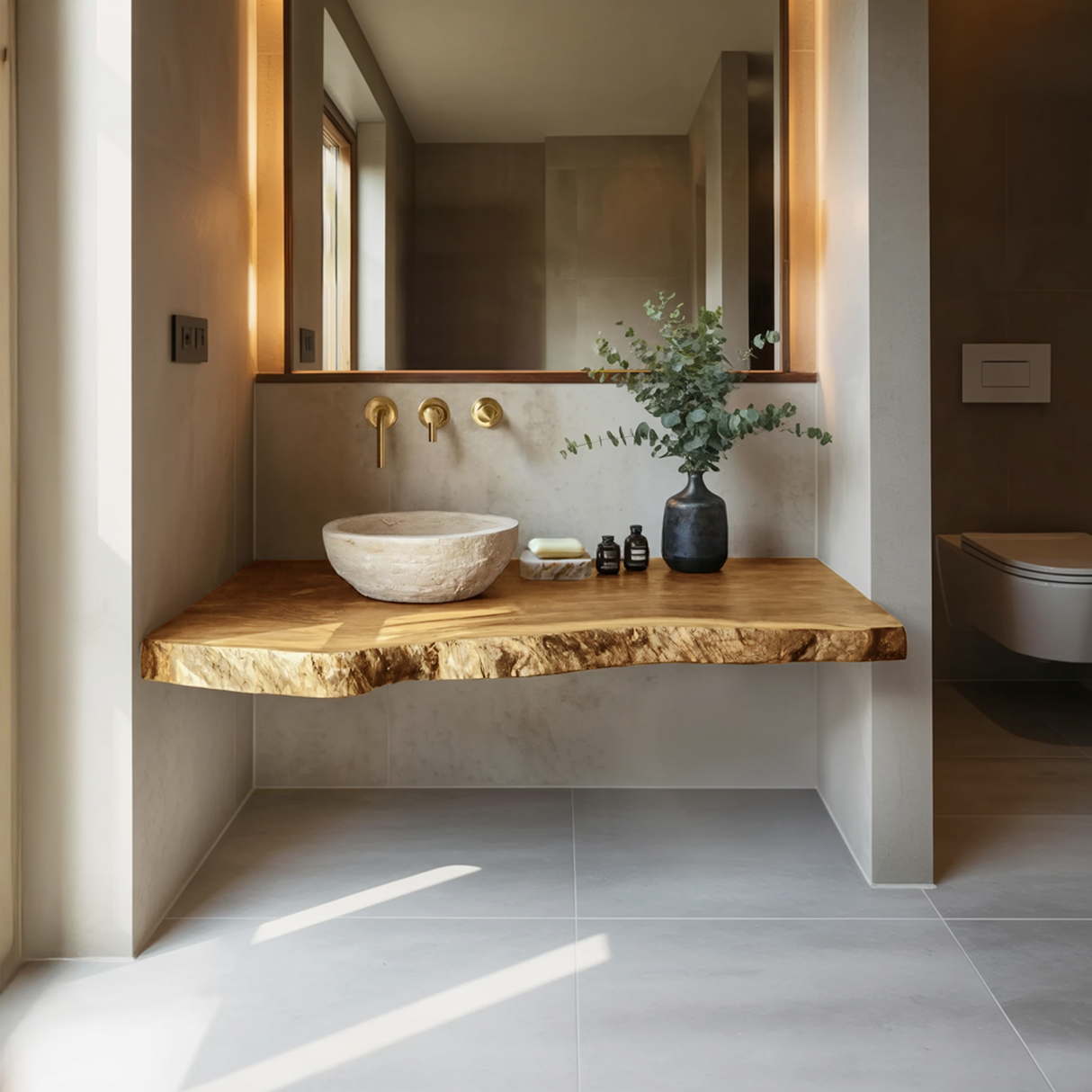 Farmhouse Wooden Vanity For Bathroom Decor