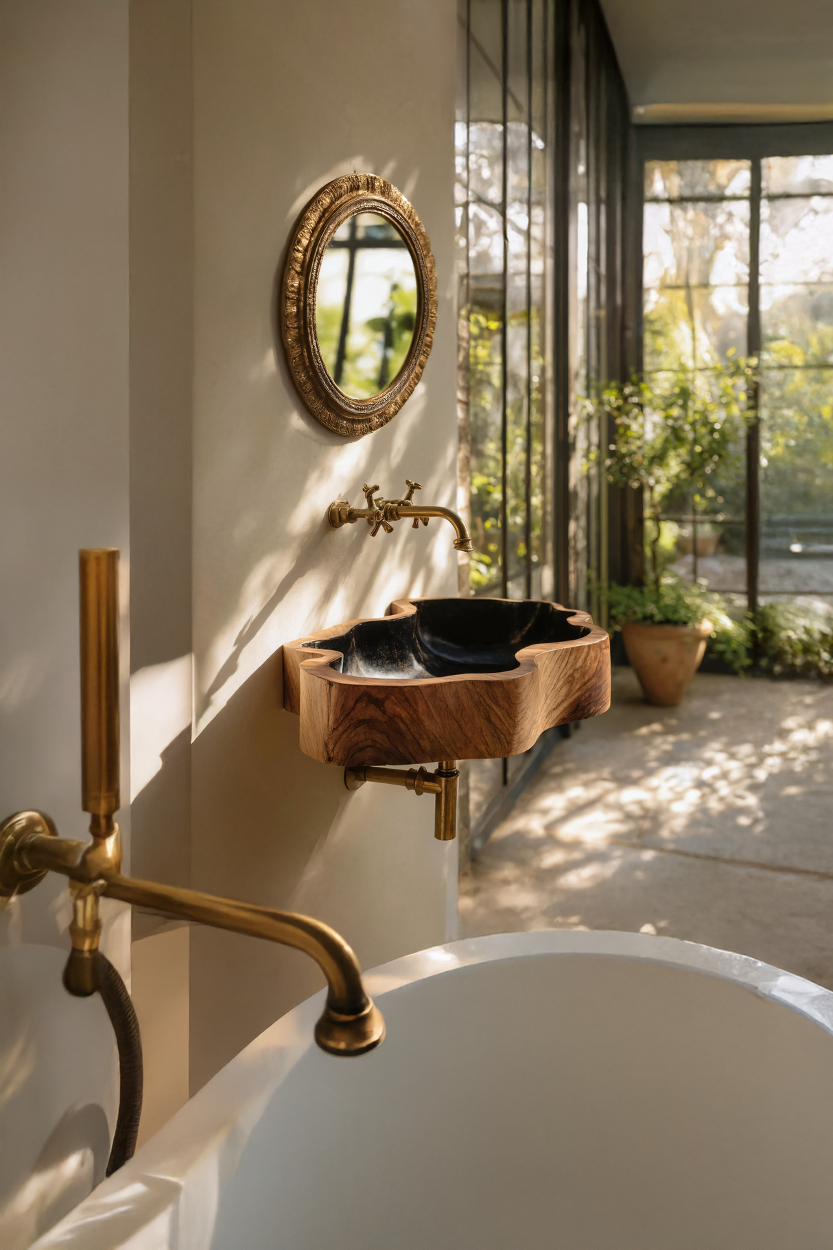 Modern Solid Wood Vanity Sink For High End Bathroom Furniture