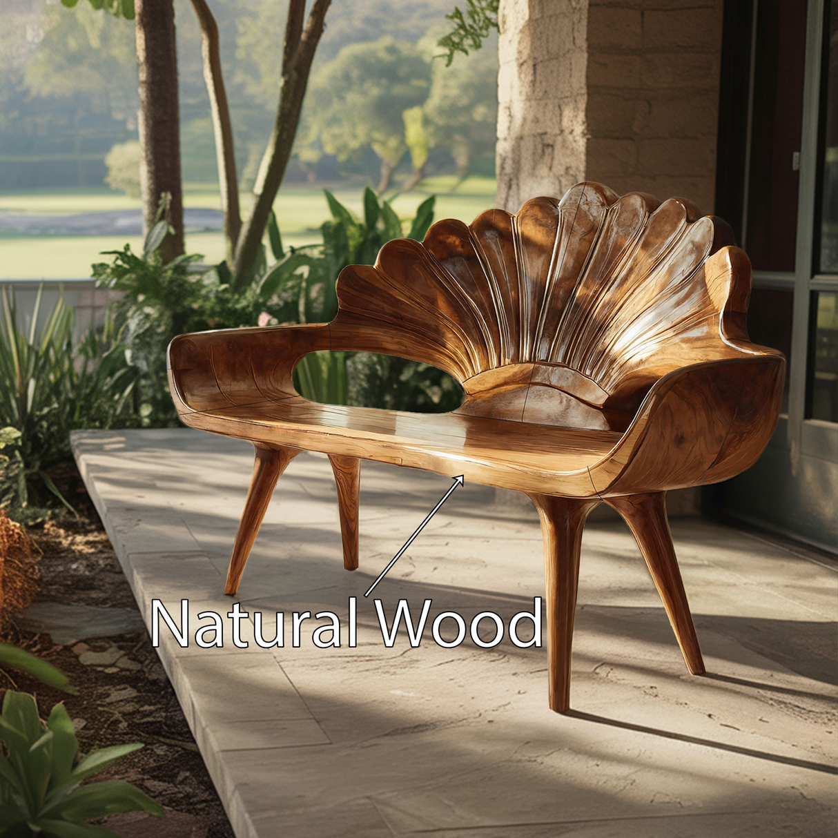 Natural Live Edge Wood Bench For Entryway Seating Area