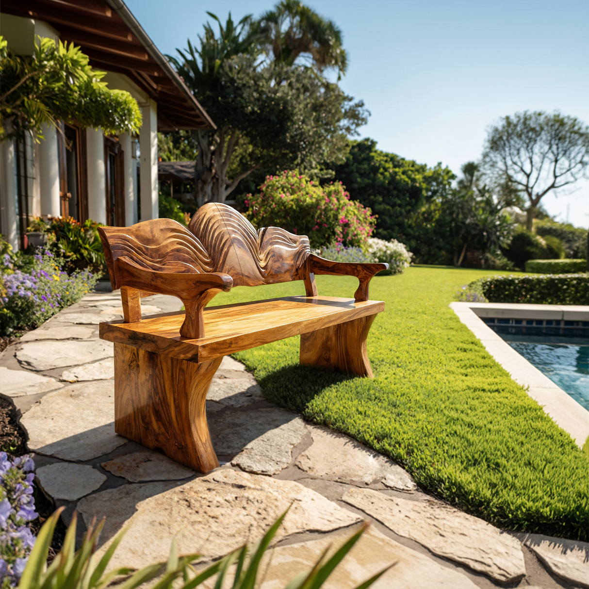 Live Edge Wooden Entryway Bench For Interior Home Decor