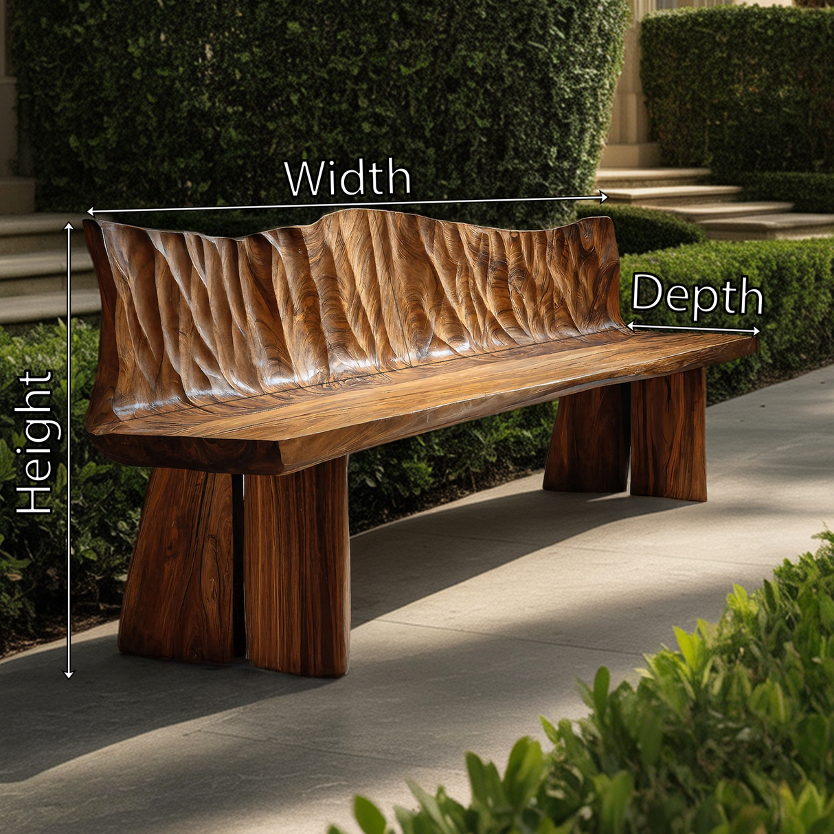 Natural Solid Wood Bench For Entryway And Living Space