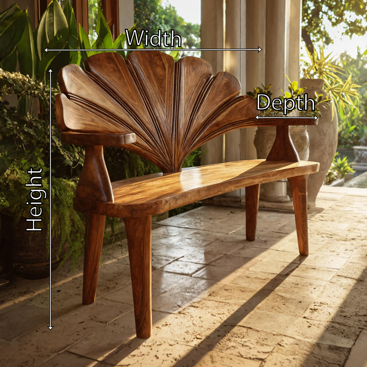 Rustic Live Edge Entryway Bench For Home Seating Area