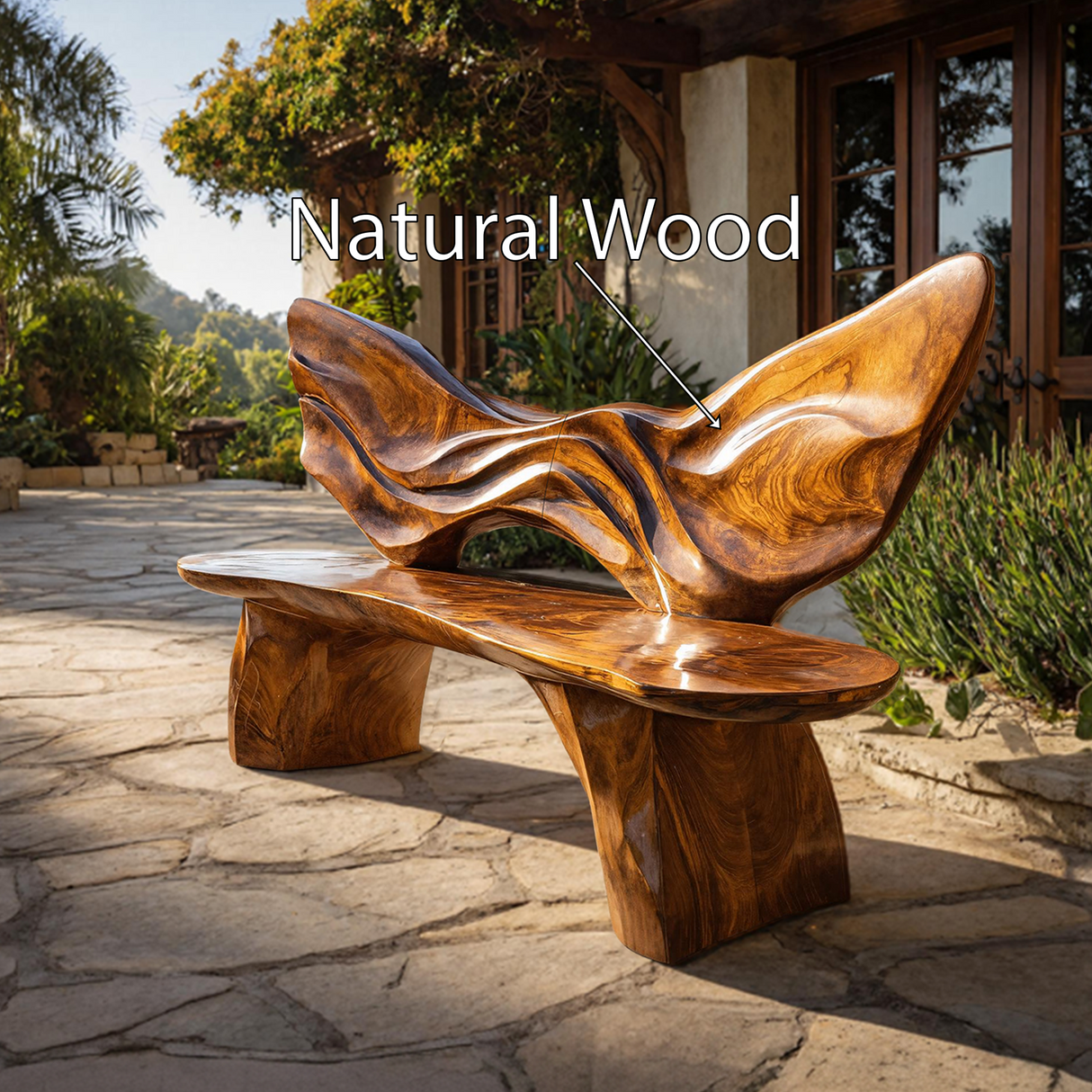 Live Edge Solid Wood Entryway Bench For Home Seating