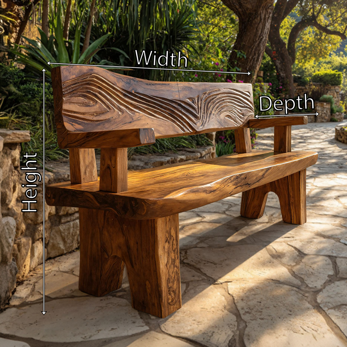 Handmade Rustic Wood Bench For Entryway Furniture