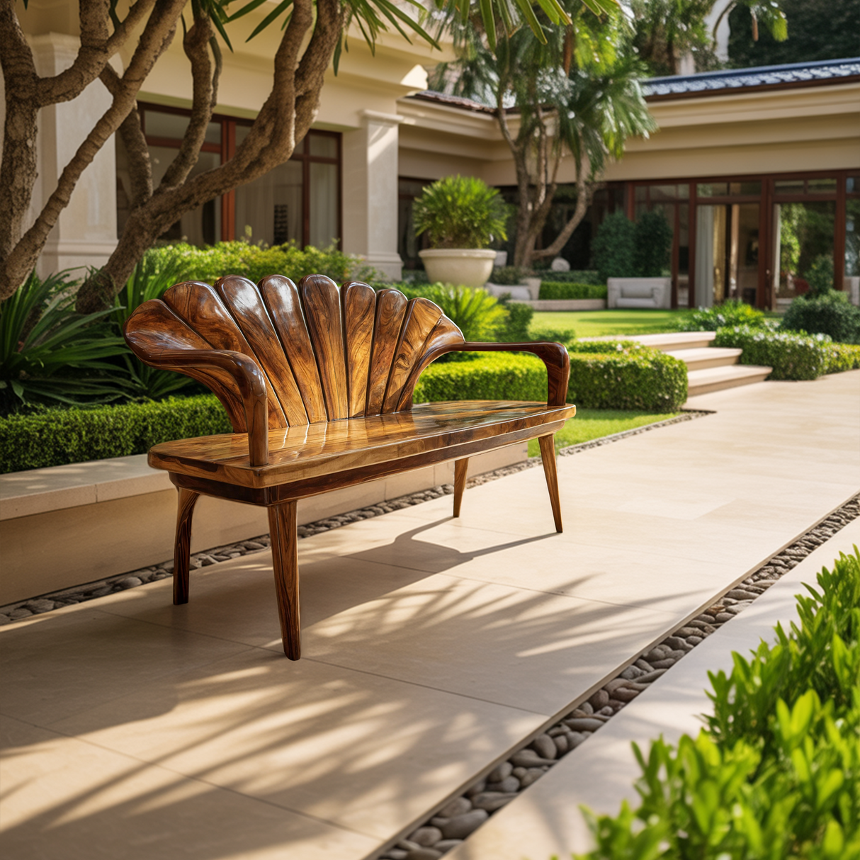 Handcrafted Wooden Bench For Entryway Hallway Seating