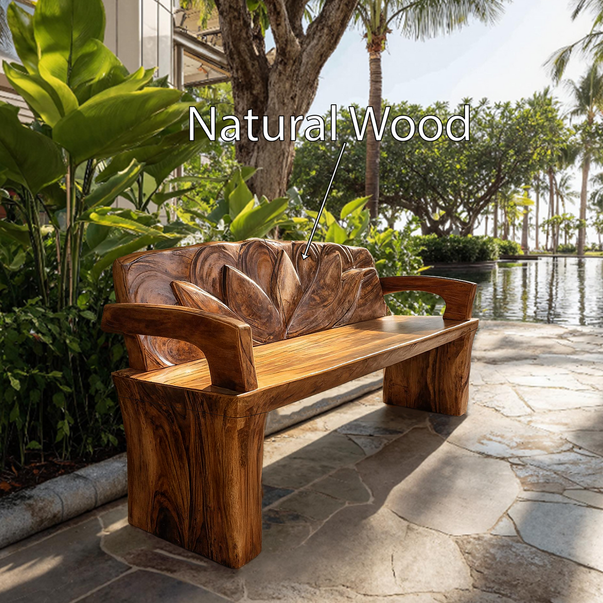 Live Edge Handmade Wood Bench For Entryway Seating Decor