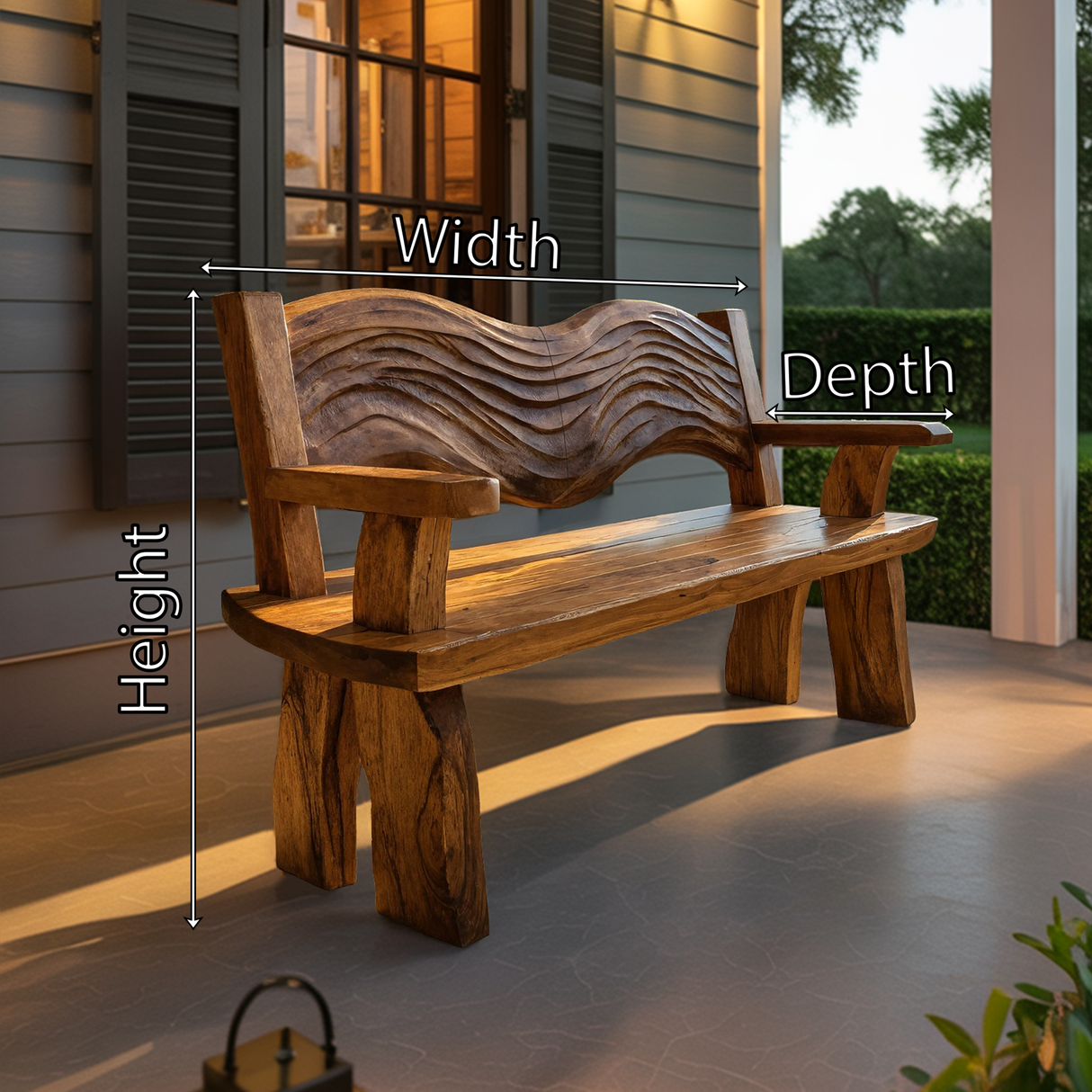 Solid Wood Entryway Bench For Minimalist Home Design
