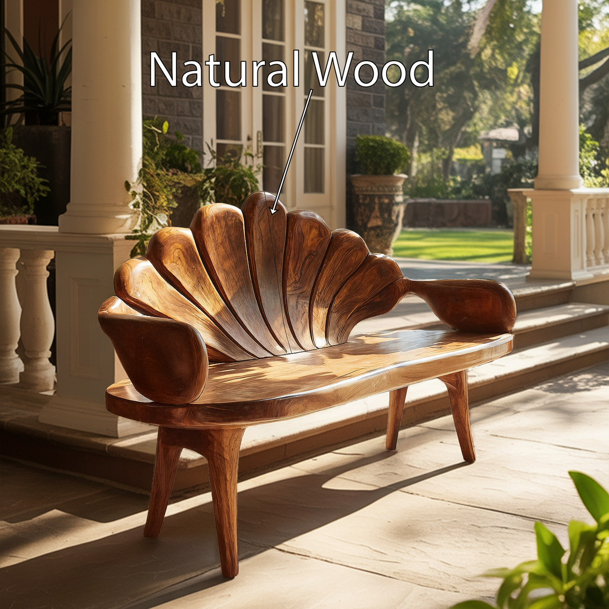 Handcrafted Entryway Bench In Solid Wood For Home Use