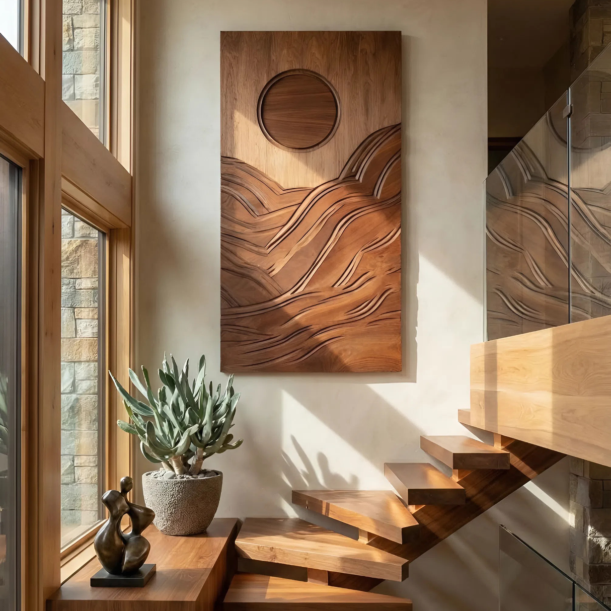 Contemporary Abstract Wall Sculpture For Bedroom Display