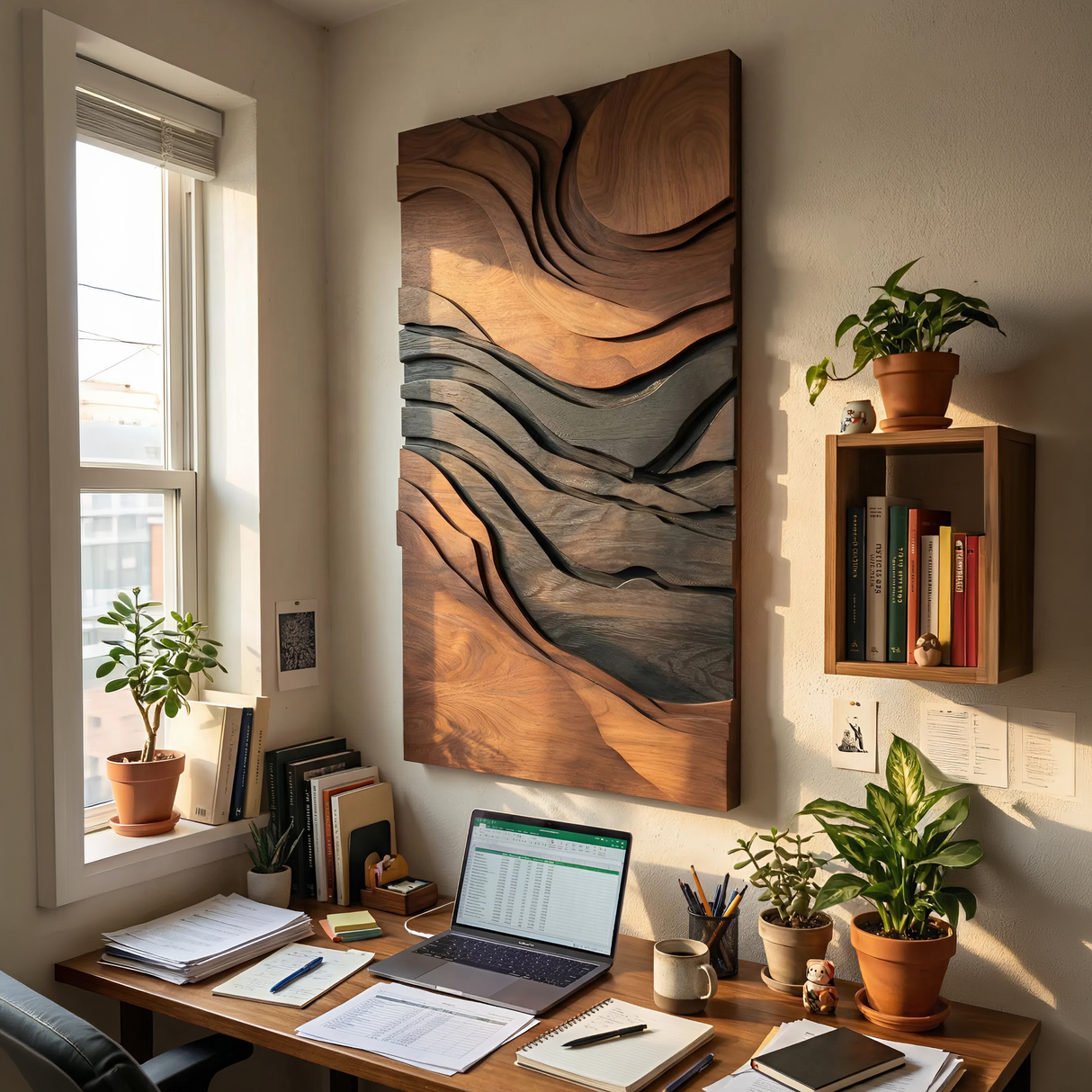 Modern Abstract 3D Wall Art For Bedroom Accent