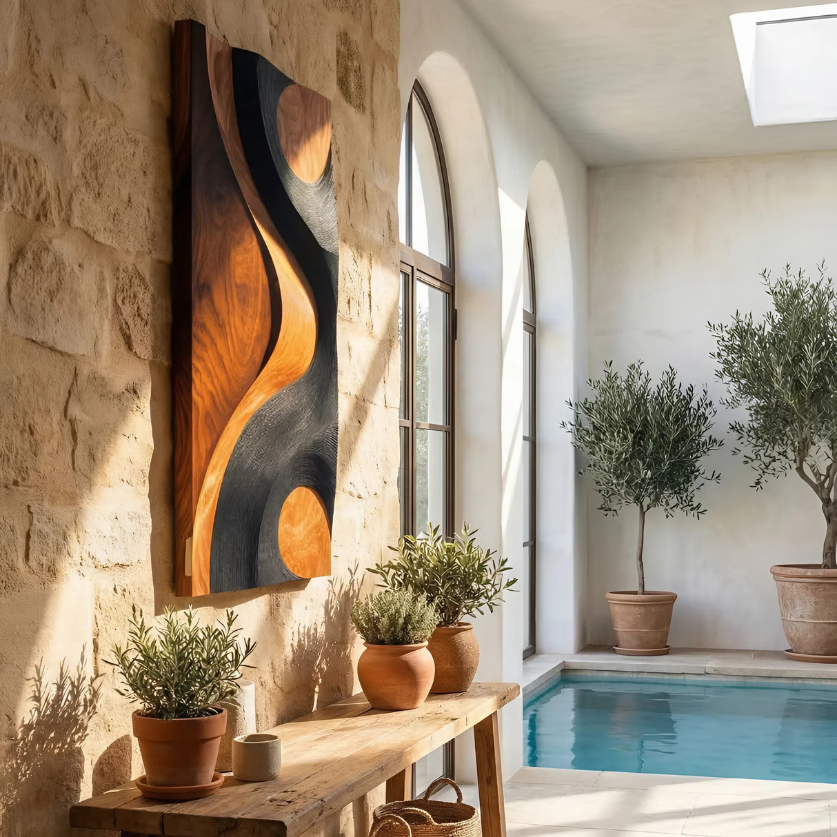 Contemporary Sculptural Wall Art For Bedroom Accent