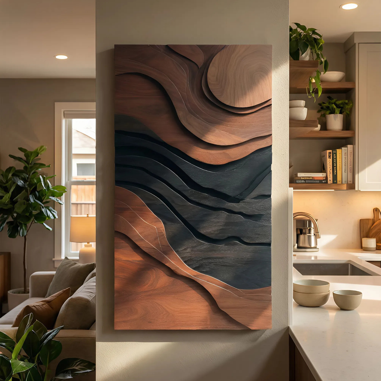 Modern Abstract 3D Wall Art For Bedroom Accent