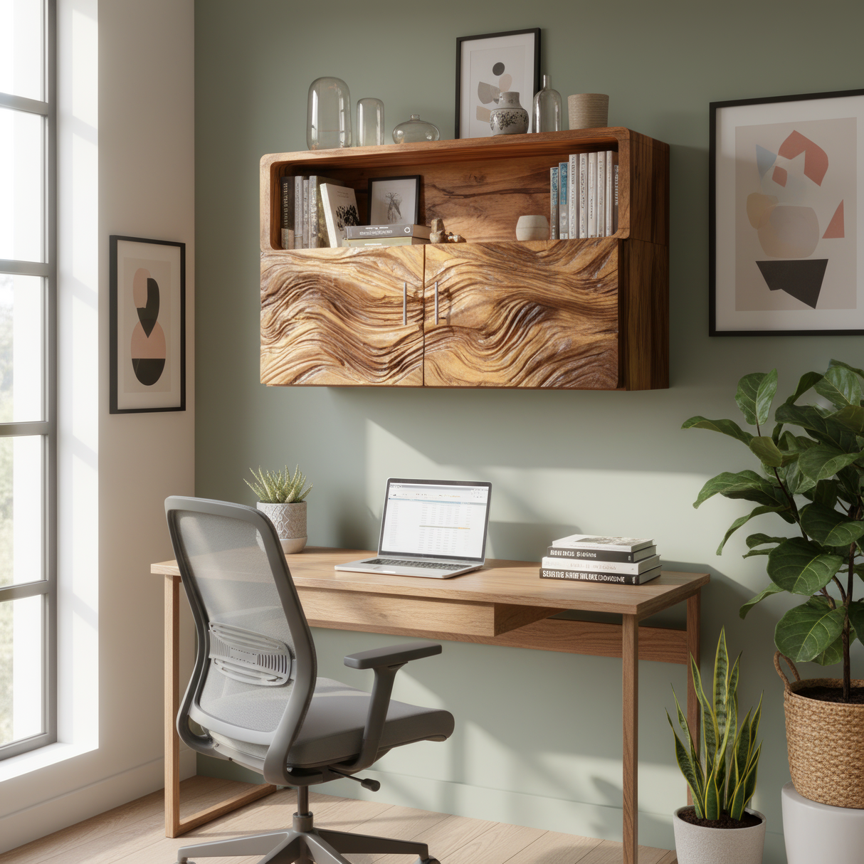 Rustic Live Edge Floating Shelf For Living Room Wall Decor Display