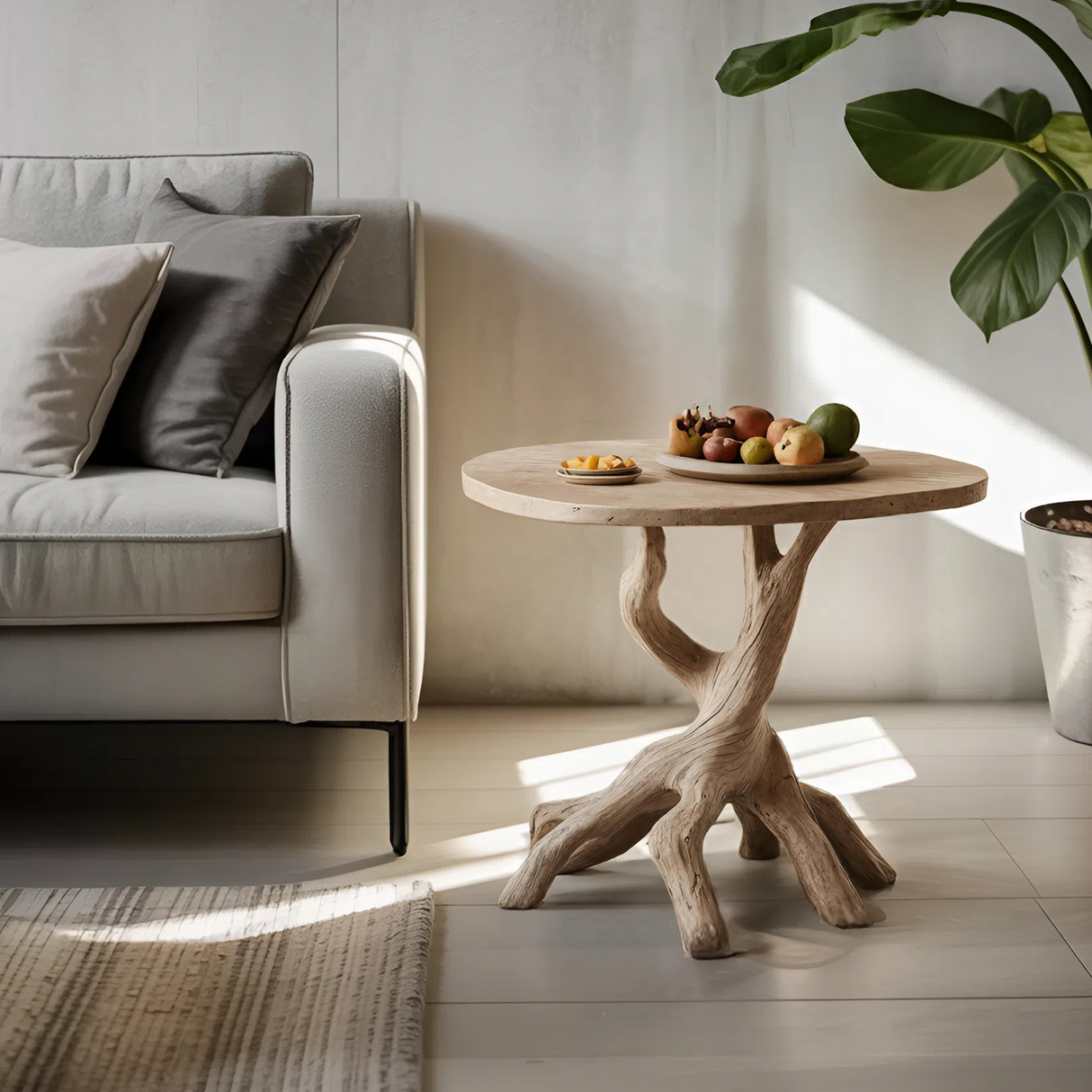 Handcrafted Wooden End Table For Furniture Decor Unique Design