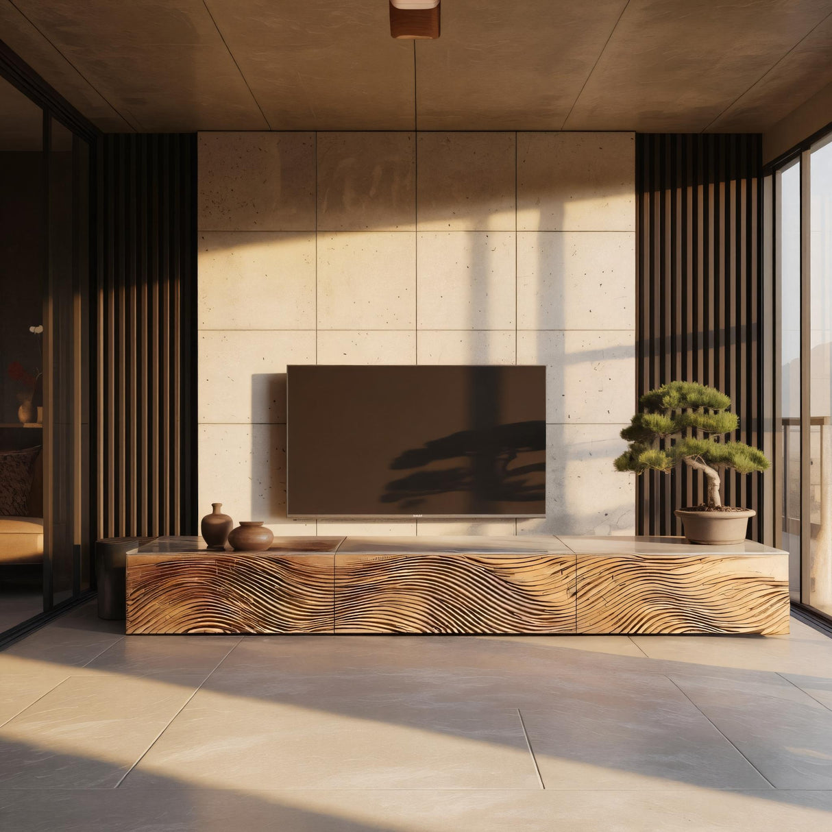 Handcrafted TV Console For Living Room Decor