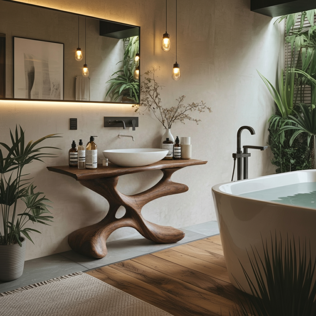 Handcrafted Bathroom Vanity For Furniture Decor Style