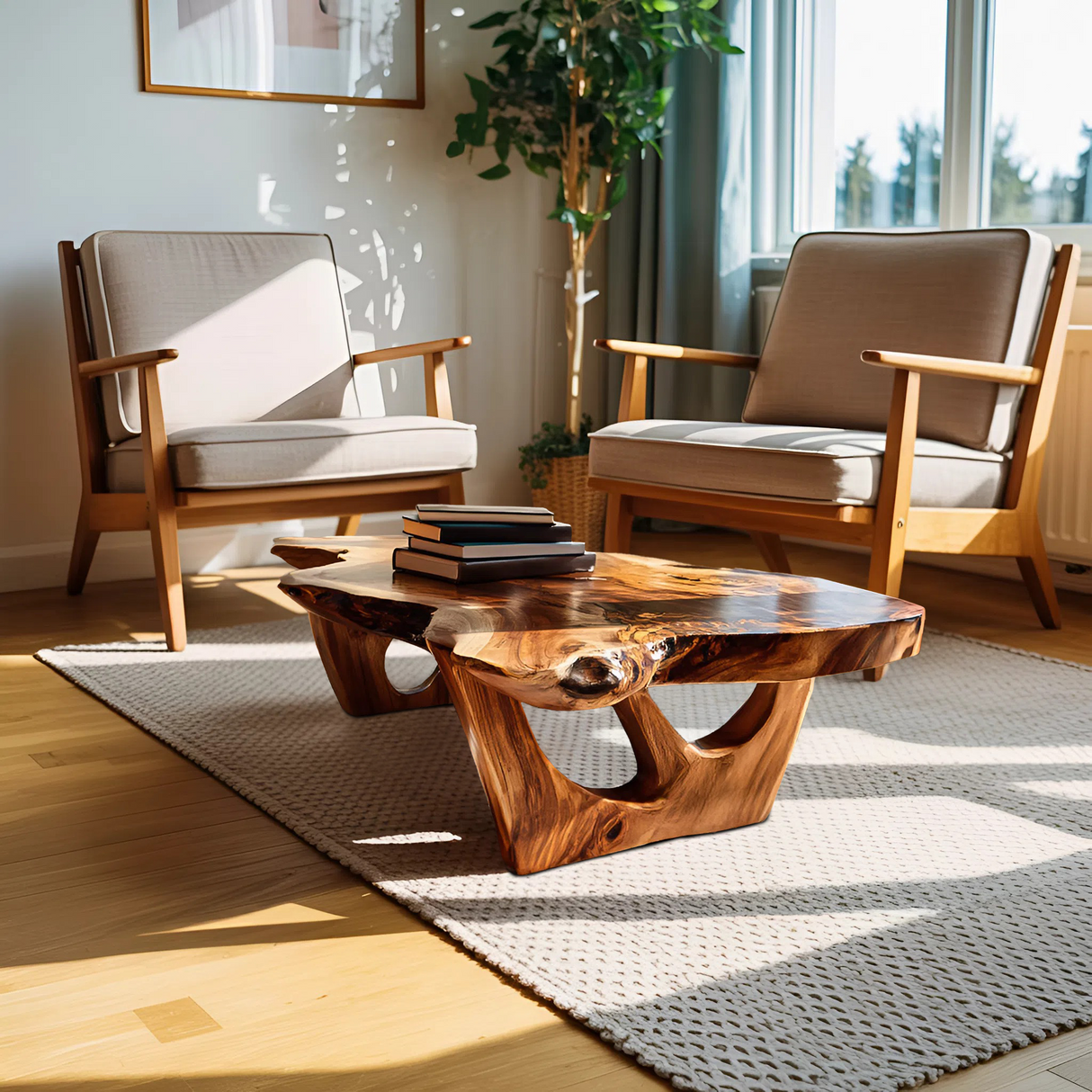 Contemporary Sculptural Coffee Table For Modern Living Room