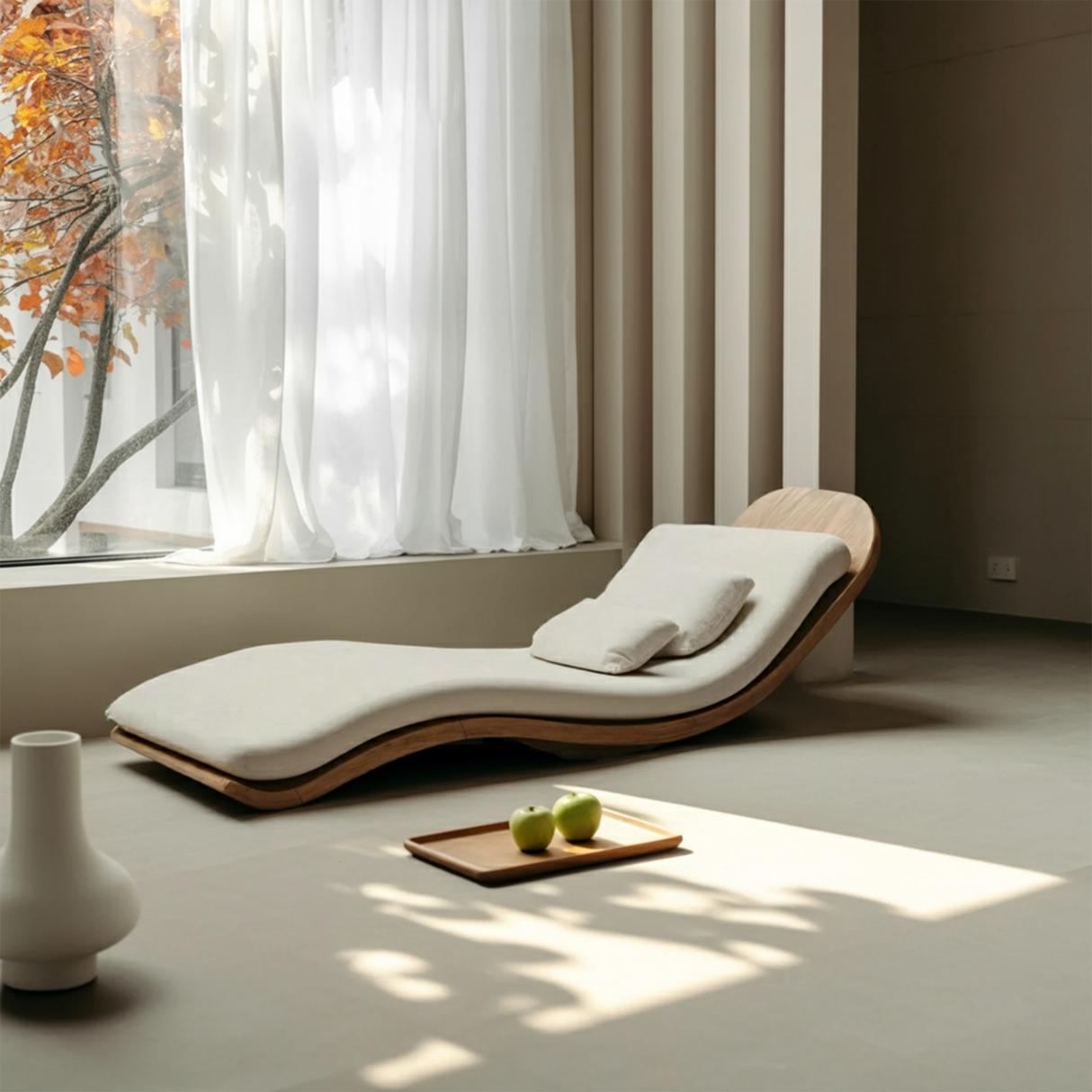 Rustic Wooden Daybed For Patio Furniture And Outdoor Garden Decor