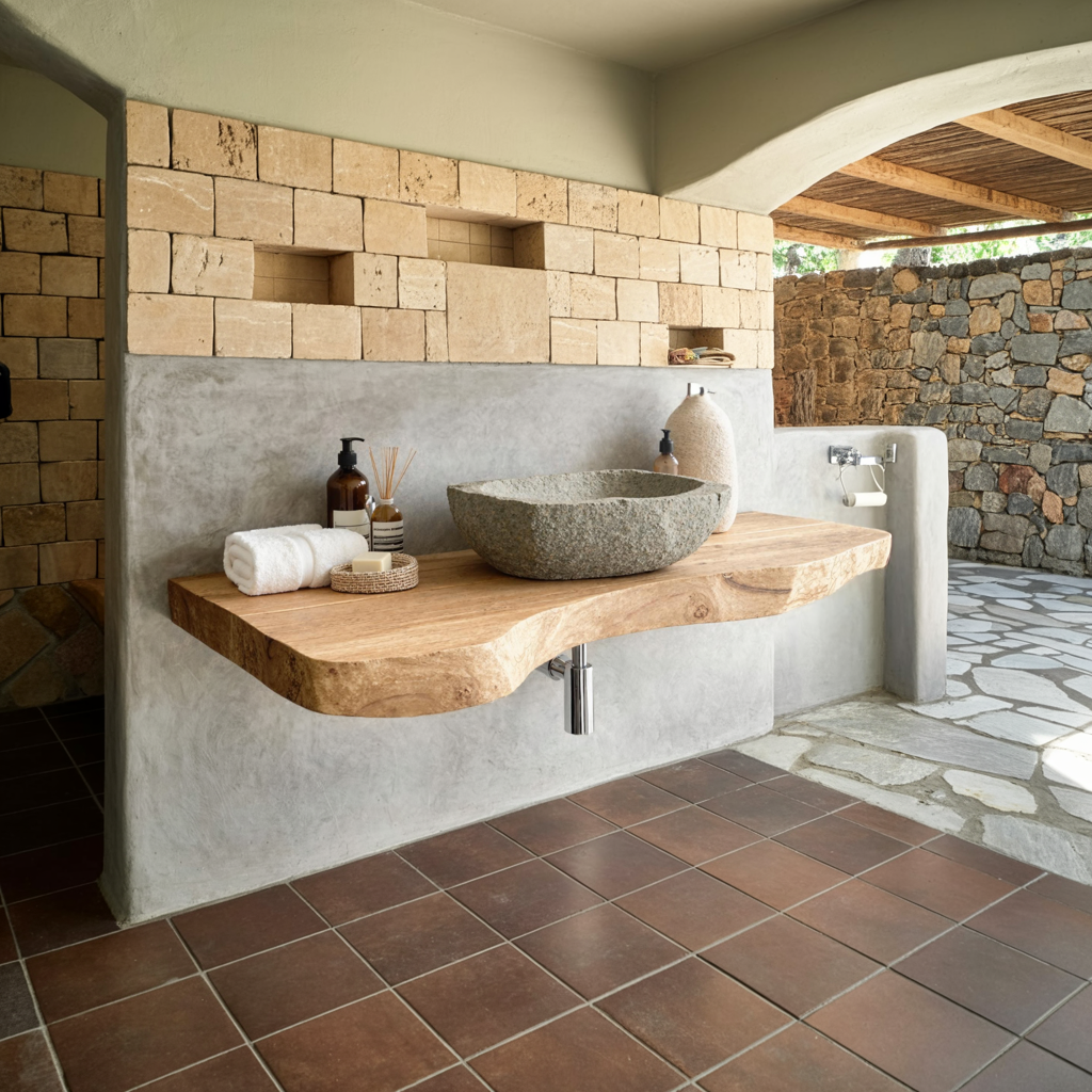 Rustic Live Edge Vanity For Modern Bathroom Designs