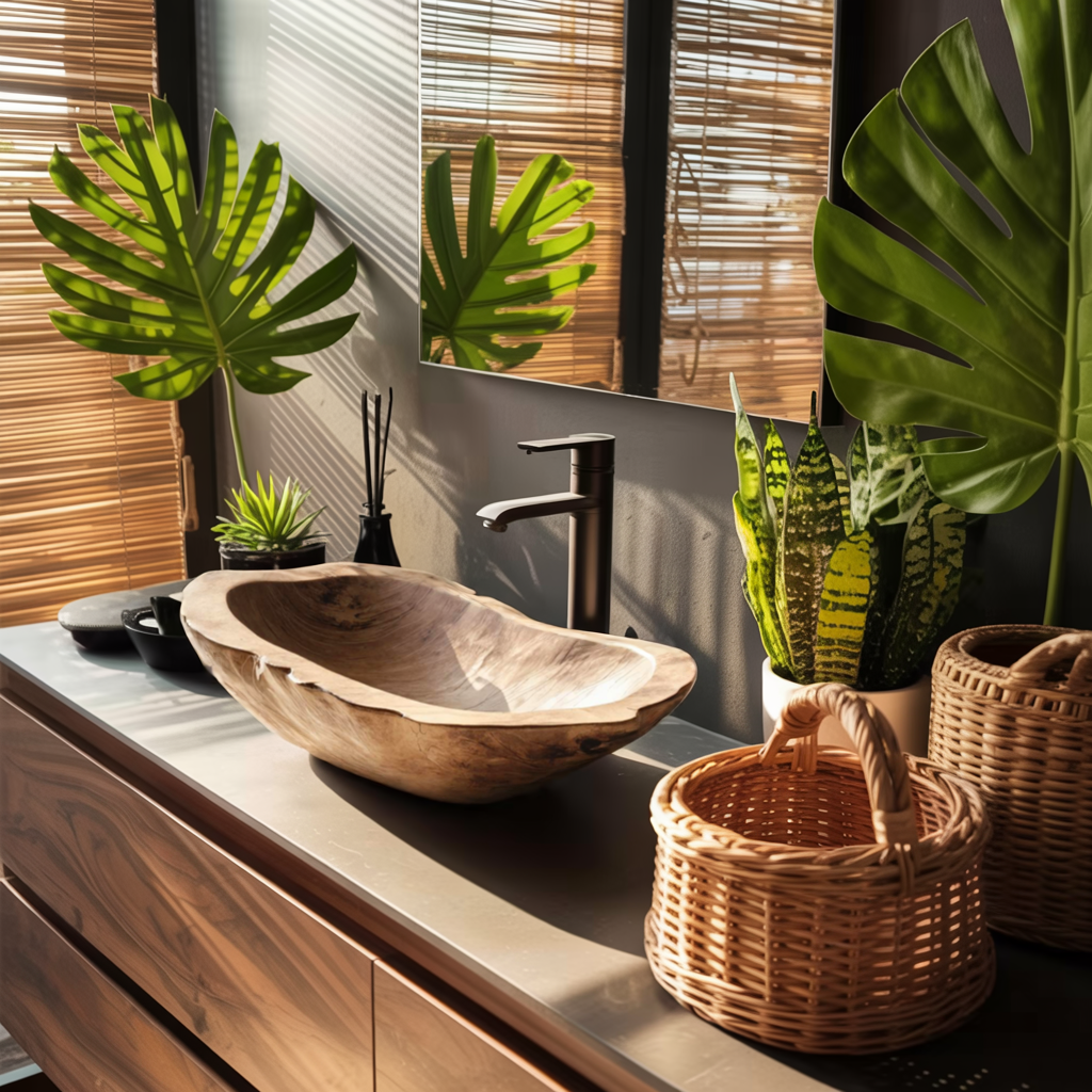 Handcrafted Wooden Vessel Sink For Timeless Bathroom Style