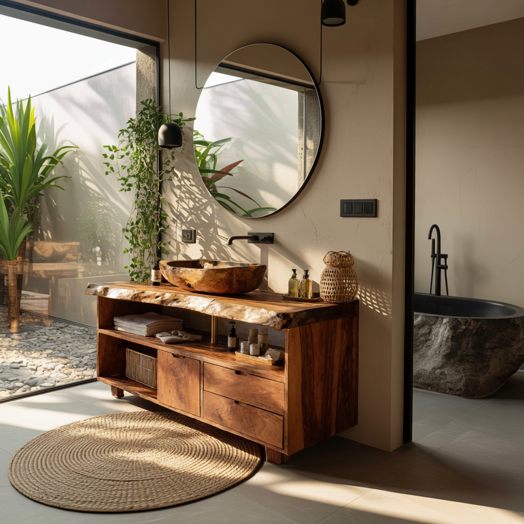 Modern Mid Century Vanity For Bathroom Makeover